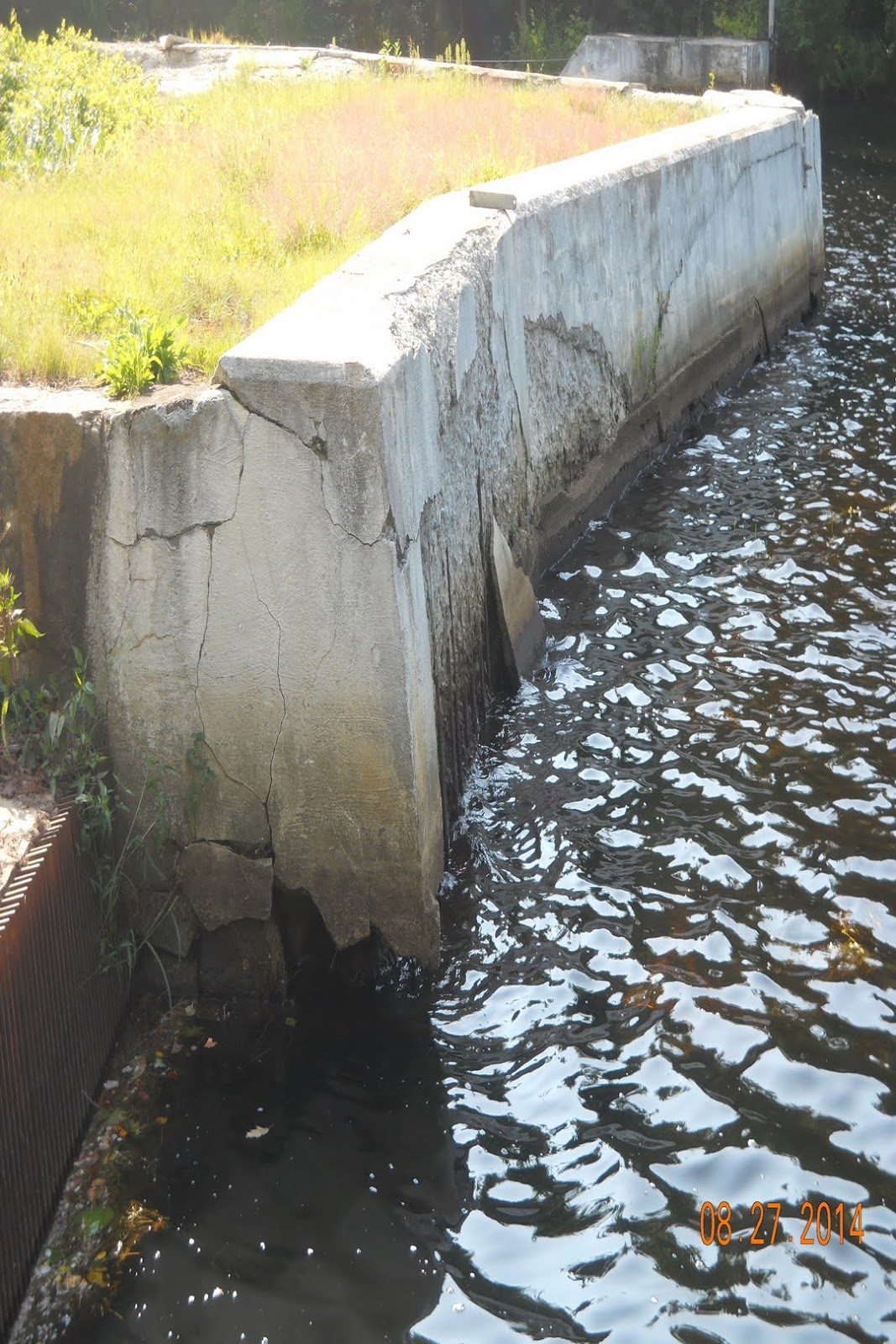 Stonework and spillway detail.