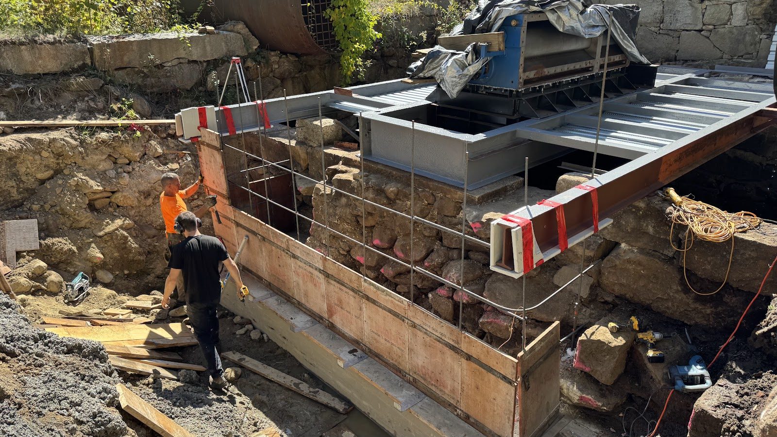 New footings taking shape.