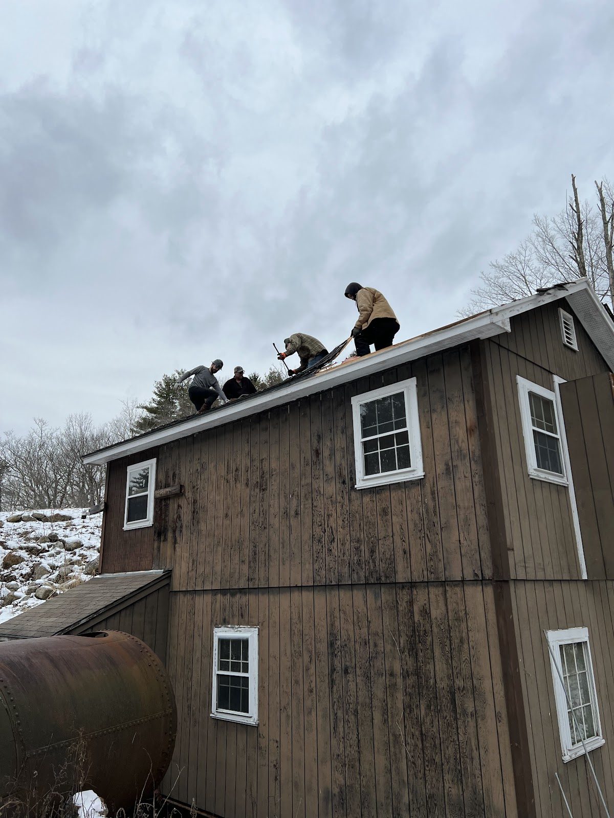 Winter demolition weather.